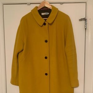 Gorgeous mustard yellow woollen coat 1960s Mod